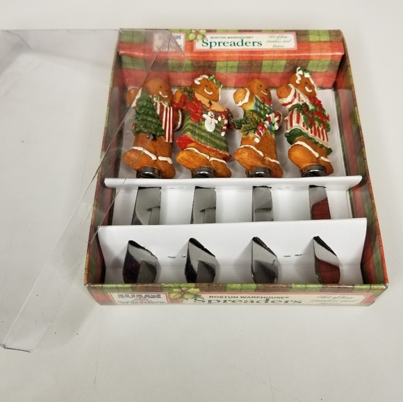 Susan Winget‎ Gingerbread Spreaders Set of 4  NIB Christmas - Picture 5 of 5